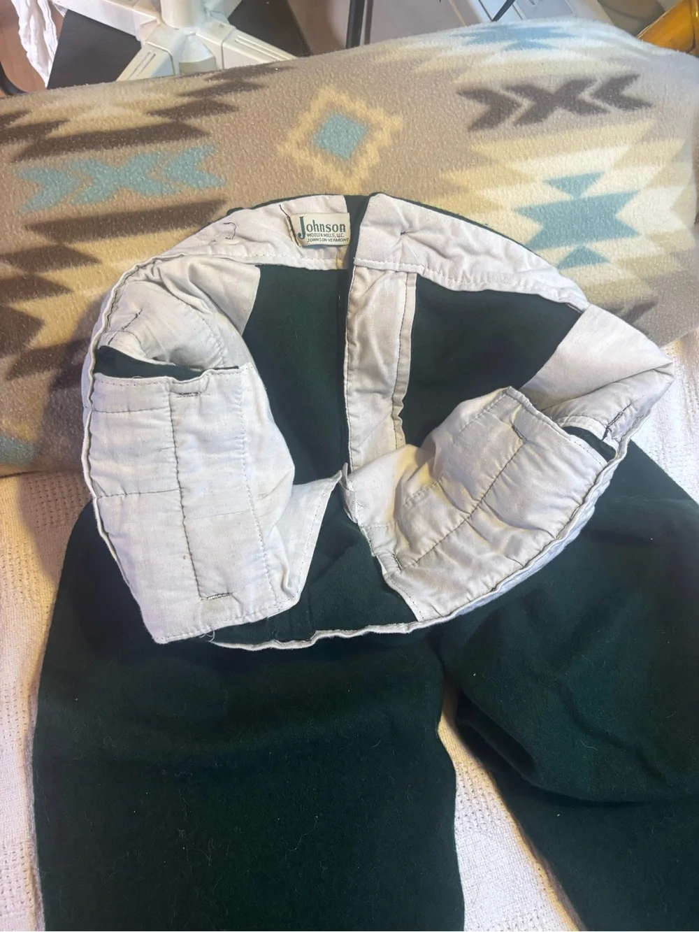 Johnson dark green wool hunting pants